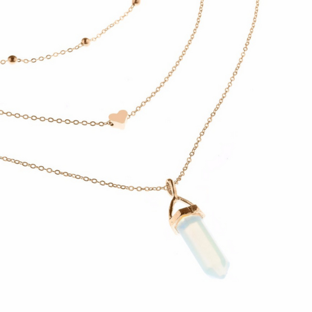 2/$25๐ NAVA Heart ๐ Gem Stone Necklace - Picture 2 of 6